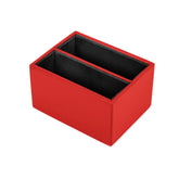 Red Leatherette 10pc Coaster Holder